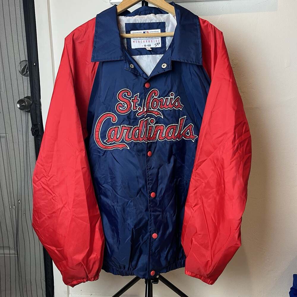 Vintage Vtg G iii MLB St Louis Cardinals Light Windbreaker Jacket Adult L Large